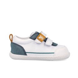 Garval�n celoro�n� obuv blanco y petrol