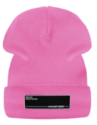 IM NOT BEBE iapka flis light pink (bubble gum)