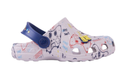 8701 Coqui clogsy Stone/navy game +amulet